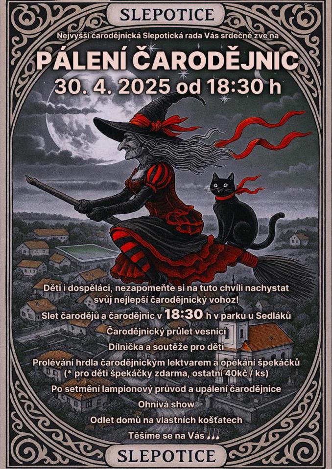 Model.Name: 2025 04 30 Slepotice Pálení Čarodějnic Plakát