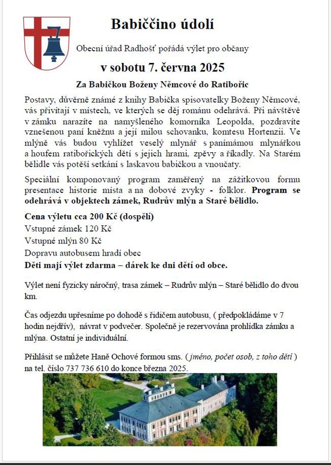 Model.Name: 2025 06 07 Radhošť Babiččino Údolí Plakát