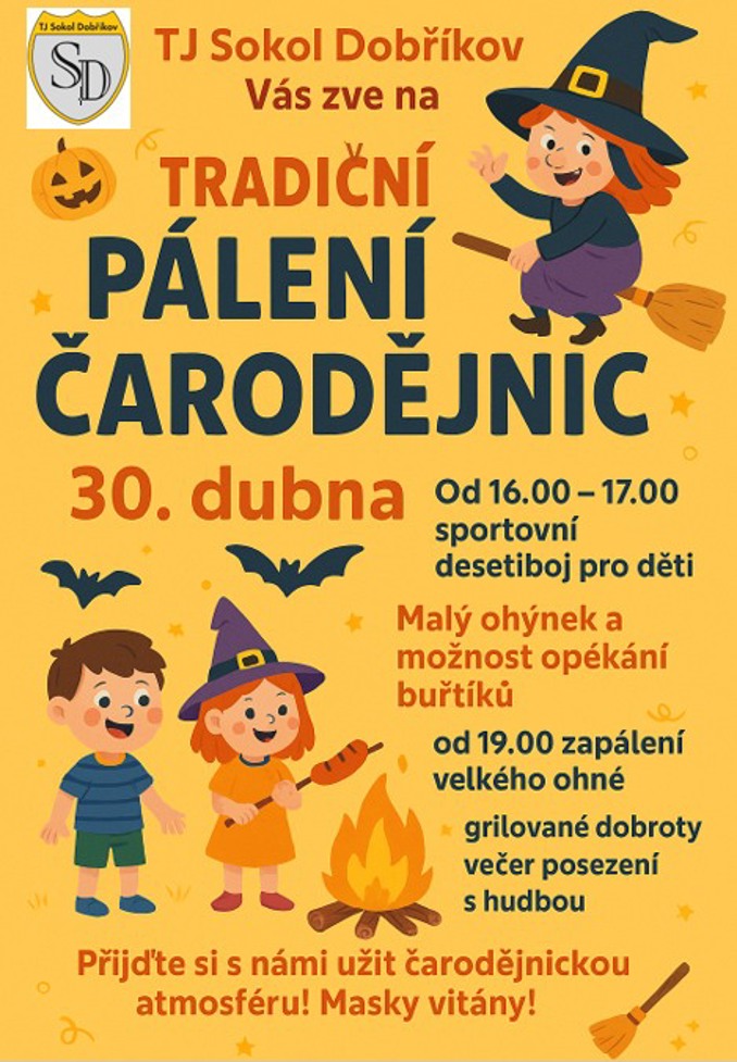 Model.Name: 2025 04 30 Dobříkov Tradiční Pálení Čarodějnic Plakát