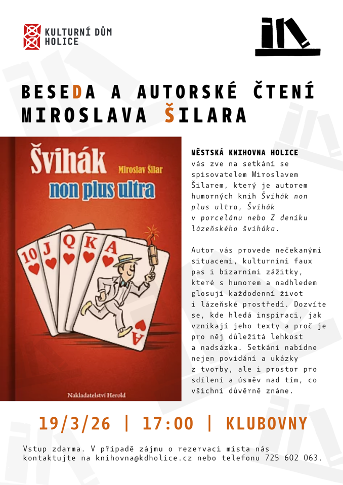 Model.Name: 2026 03 19 IC Beseda A Autorské Čtení Miroslava Šilara