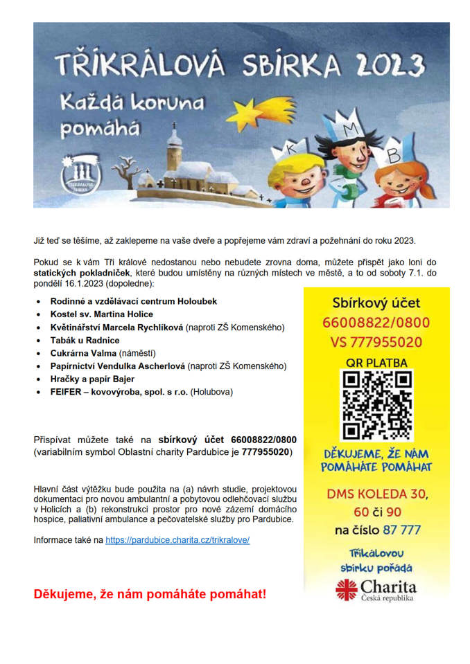 Model.Name: Tříkrálová Sbírka 2023 V Holicích Mobilní Rozhlas 1
