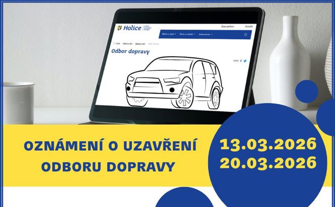 Oznámení o uzavření odboru dopravy